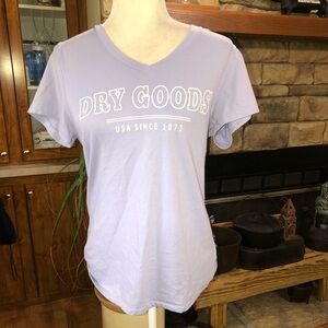 CHANCE OR FATE SIZE LARGE LAVENDER SHORT SLEEVE V/NECK TEE